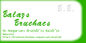 balazs bruchacs business card